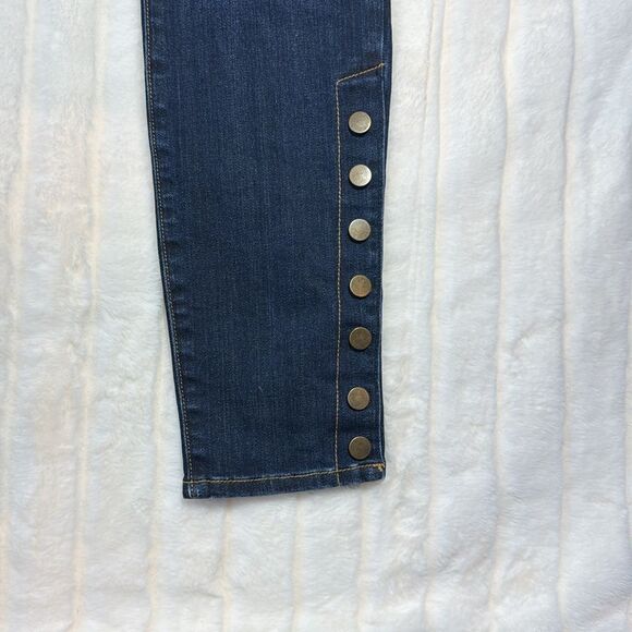 Veronica Beard Debbie High Rise Skinny Jeans with Button Detail Sz 27 - Picture 4 of 14